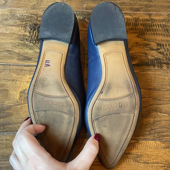 Franco Sarto Balica Navy Leather Loafer Size 6.5 - Picture 6 of 6